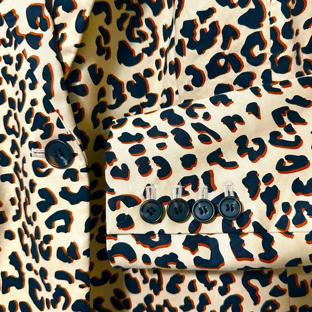 1901 Leopard Print One Button Blazer Jacket NEW - Picture 4 of 9